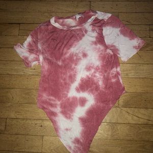 pink tye dye t shirt
